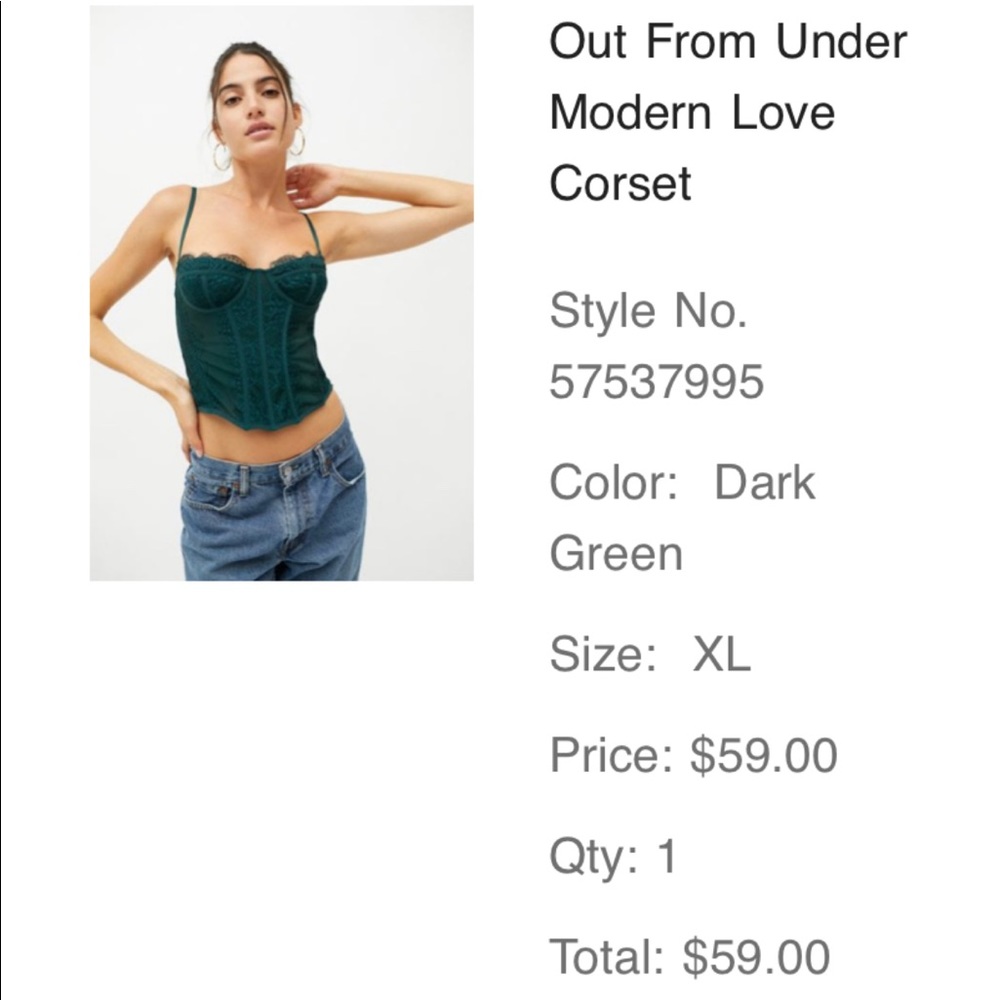 Urban outfitters corset top